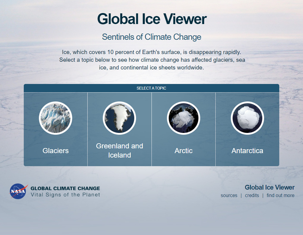 気候変動を監視する「Global Ice Viewer」
